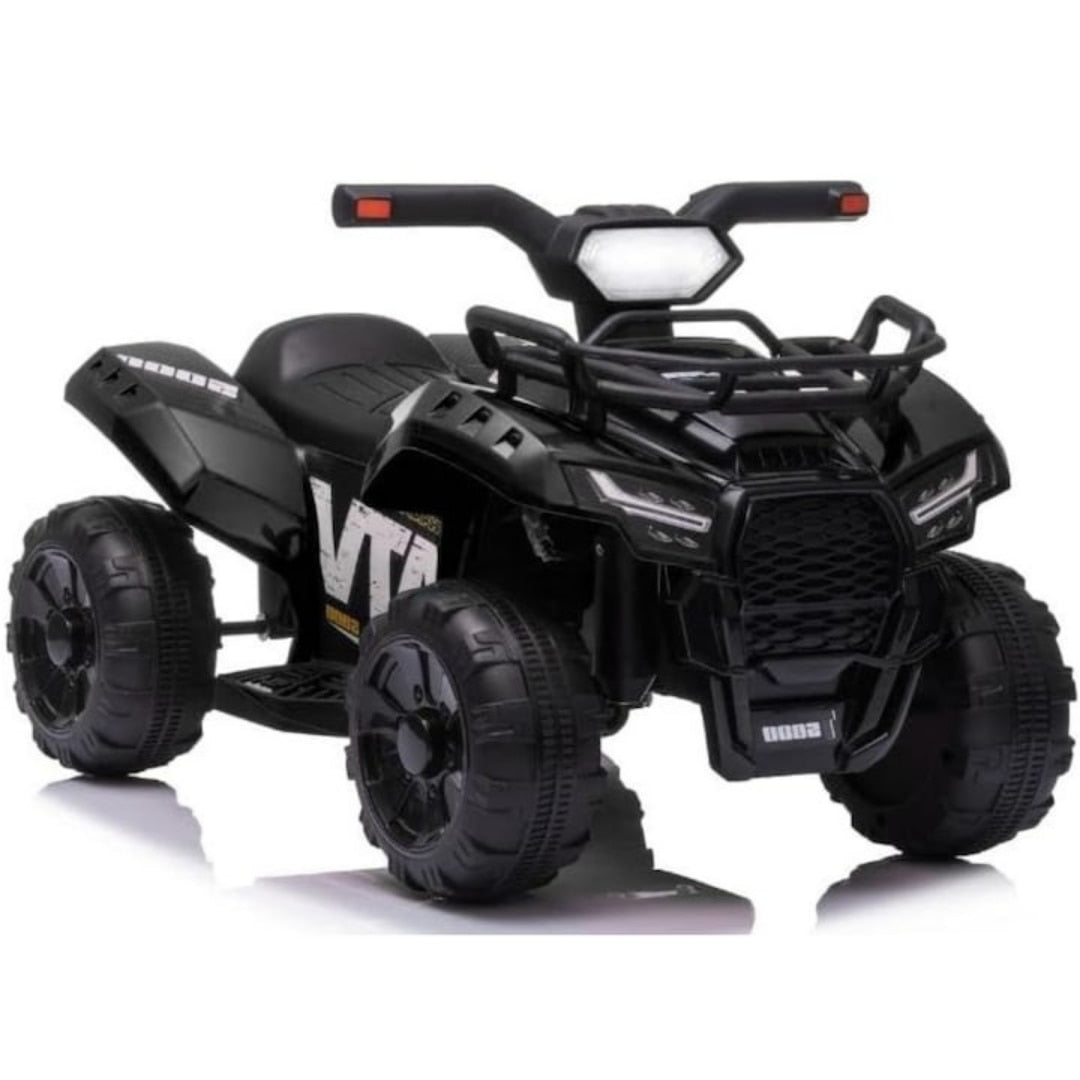 ATV Electric pentru Copii cu Motor 6V si Baterie Reincarcabila, Potrivit 18-36 Luni, Control Simplu si Siguranta Sporita, Negru