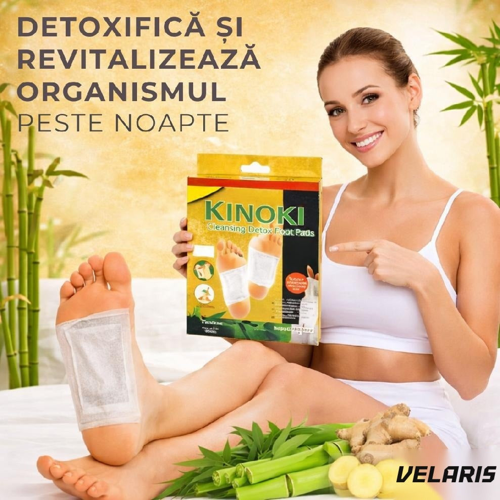 Plasturi detoxifianți cu ghimbir, 10 buc, pentru picioare