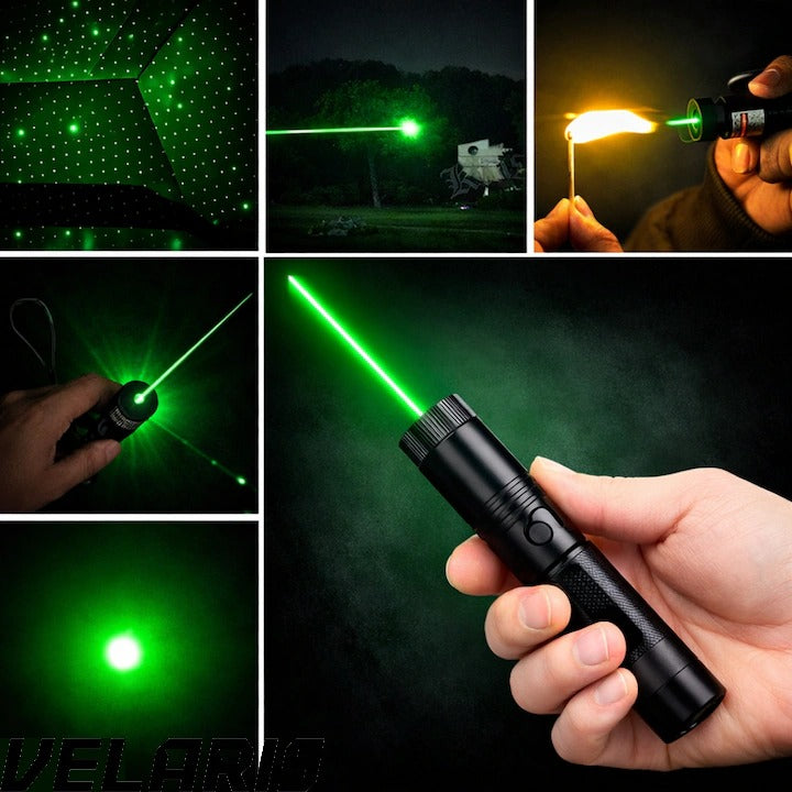 Laser Pointer 405nm, 200mW, aluminiu, negru, cu blocare pentru copii, 100-500m