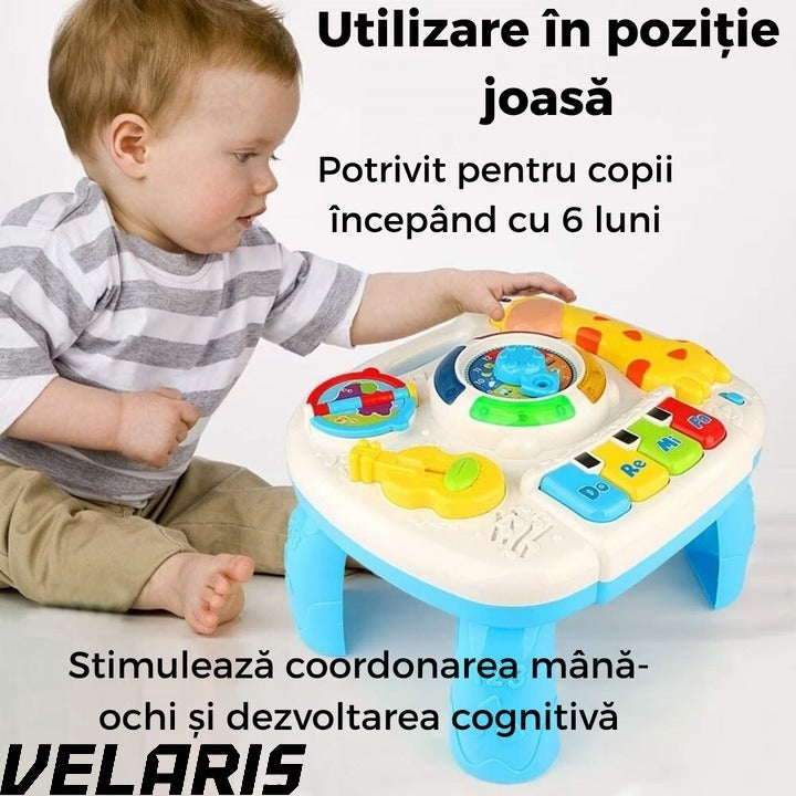 Masa Activitati 2in1 bebelusi cu muzica, lumini si butoane educative, picioare detasabile