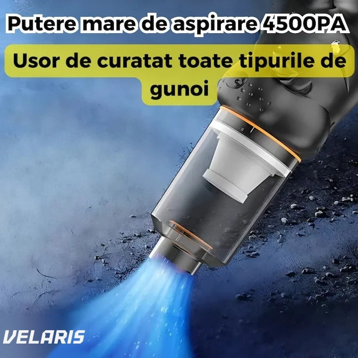 Aspirator portabil auto și birou 2-în-1, funcție suflare și aspirare, mini, reîncărcare USB
