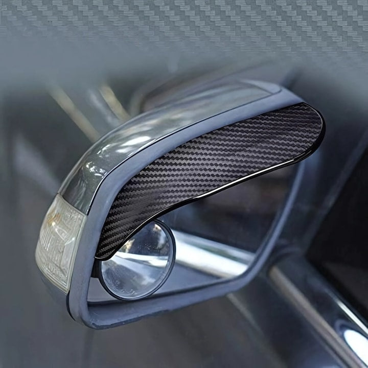 Set 2 deflectoare oglinzi auto carbon negru 185mm