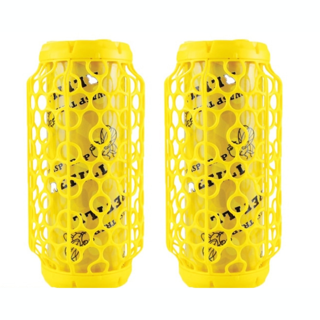Set 2 capcane viespi, adeziv anti-insecte, 8 foi incluse, instalare rapidă, galben