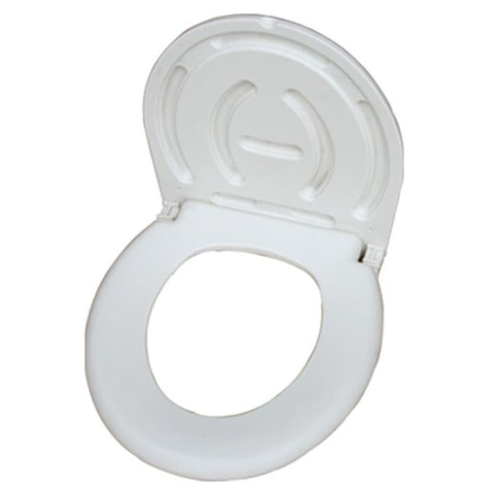 Capac toaletă cu șarniere, plastic PP ergonomic, alb, 33x42 cm