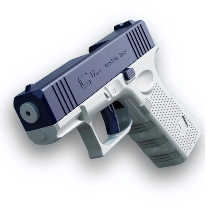 Pistol de apă pentru copii, acțiune manuală, albastru și alb, jucărie vară 11,5x10x2,5 cm