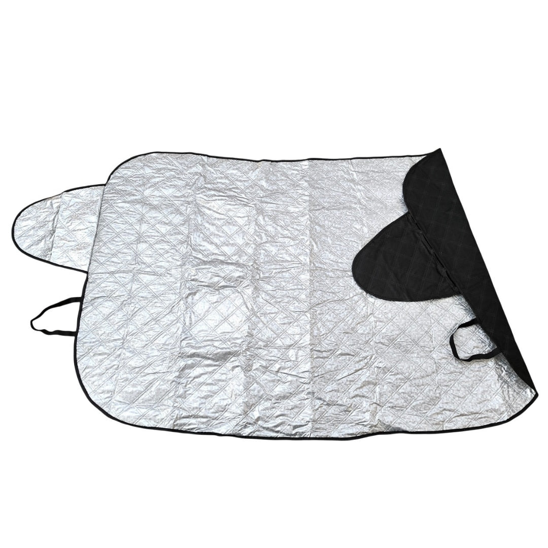 Parasolar Auto pentru Parbriz Iarna-Vara, 98x146 cm, cu Doua Fete, Protectie UV si Impotriva Zapezii