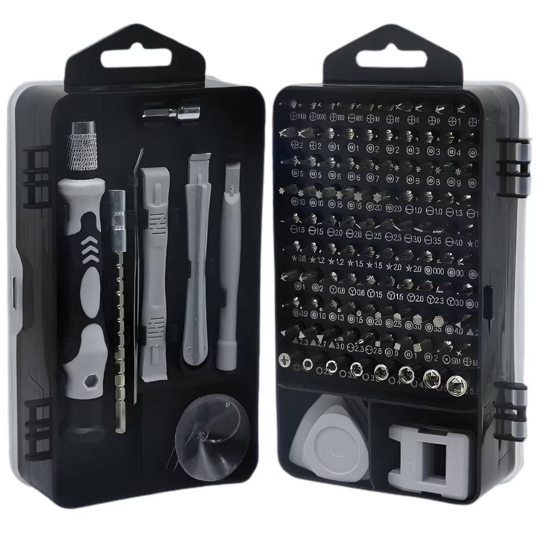 Set șurubelniță de precizie 115 in 1 cu 98 biti magnetici, kit profesional pentru telefoane și electronice