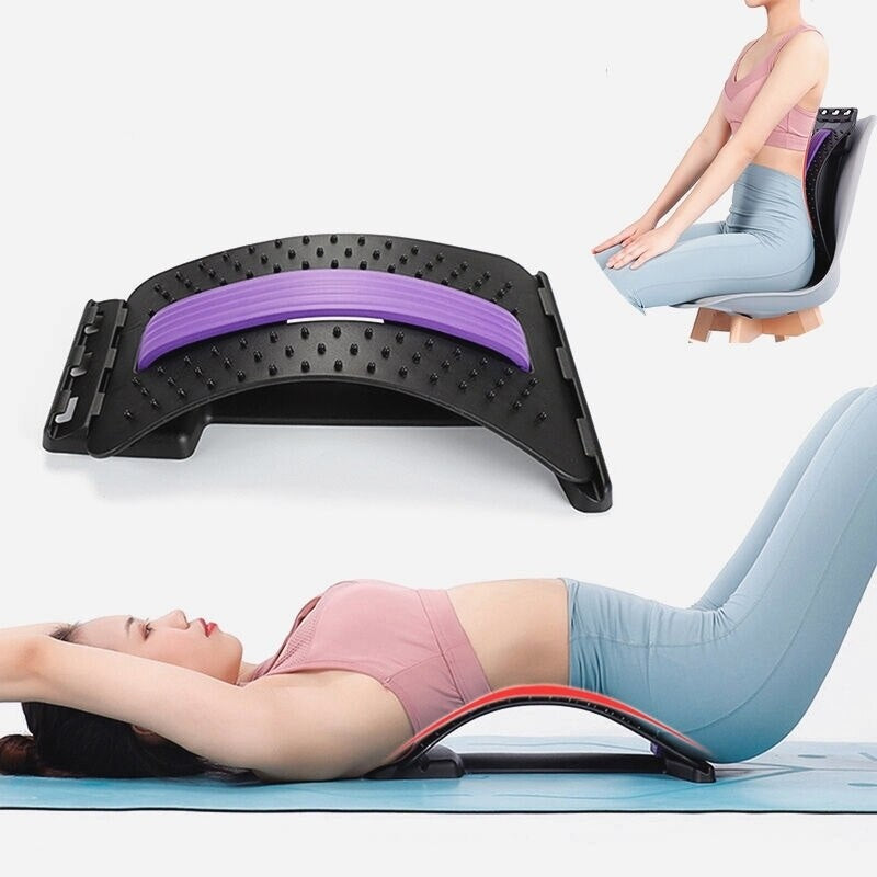 Dispozitiv 2 în 1 masaj și stretching lombar, 3 niveluri de ajustare