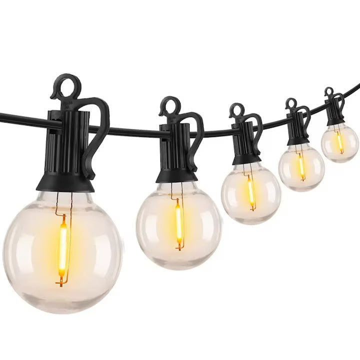 Ghirlanda luminoasa led 8 metri cu 25 becuri G40 interconectabila rezistenta la exterior cu bec de rezerva inclus