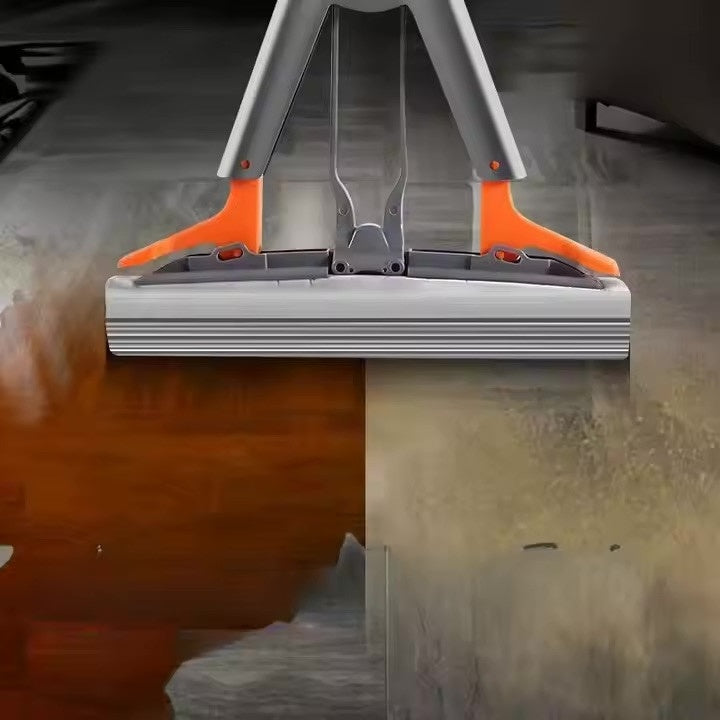 Mop telescopic absorbant, sistem simplu de stoarcere, burete ușor de înlocuit, alb