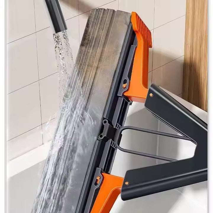 Mop telescopic absorbant, sistem simplu de stoarcere, burete ușor de înlocuit, alb