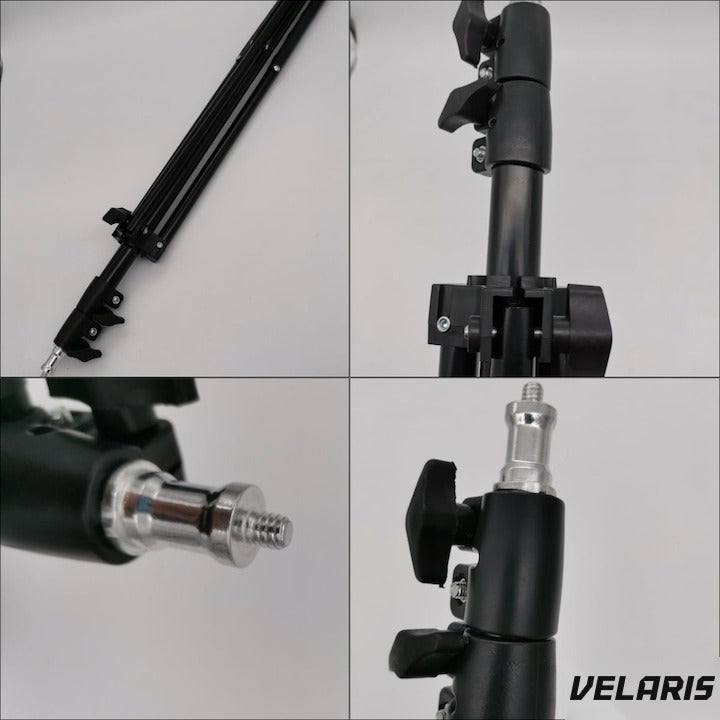 Trepied profesional reglabil 72-200 cm din aluminiu, filet 1/4", pentru cameră, telefon și ring light