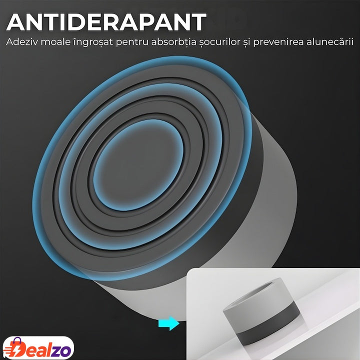 Picioare antivibratii reglabile pentru mașini de spălat și vase, set 4 bucăți, 6,5×3,2 cm, gri