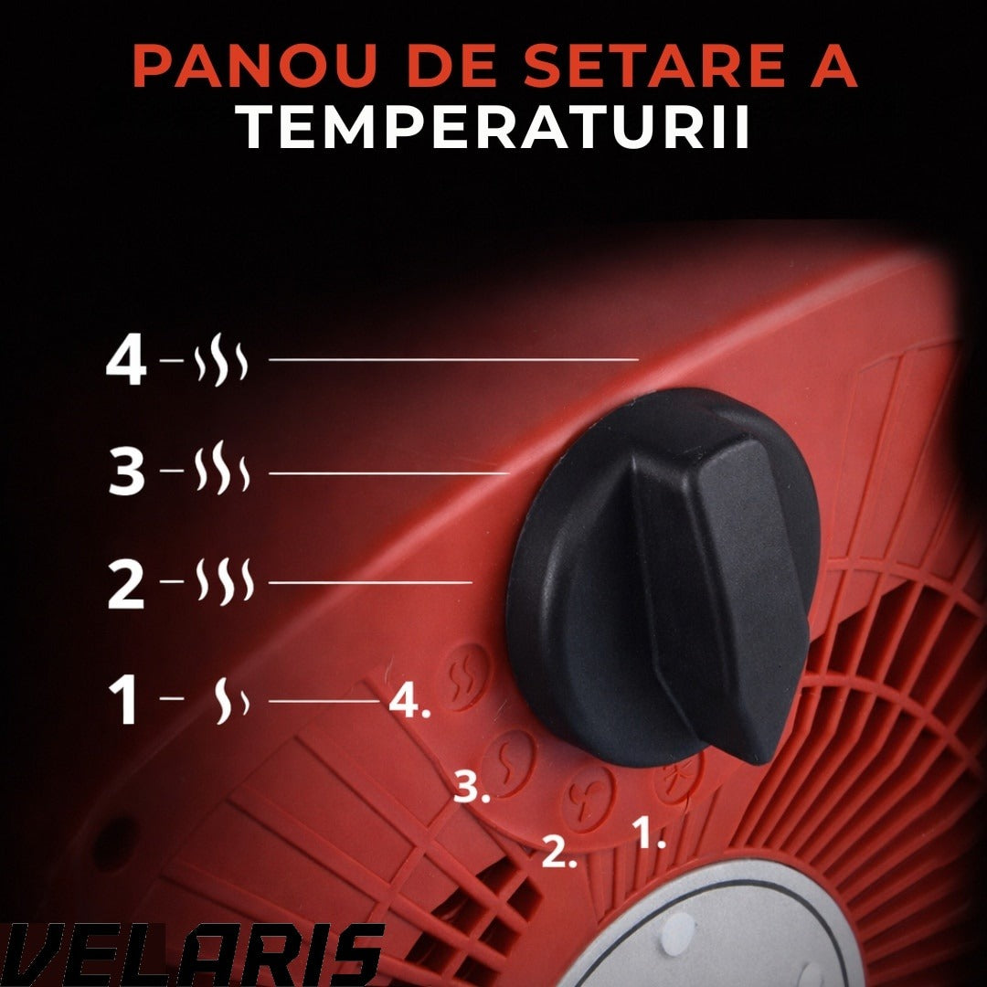 Aeroterma electrica 3kW cu termostat, incalzitor ceramic PTC cu ventilator, aer cald rapid, pentru casa, garaj, atelier, sera