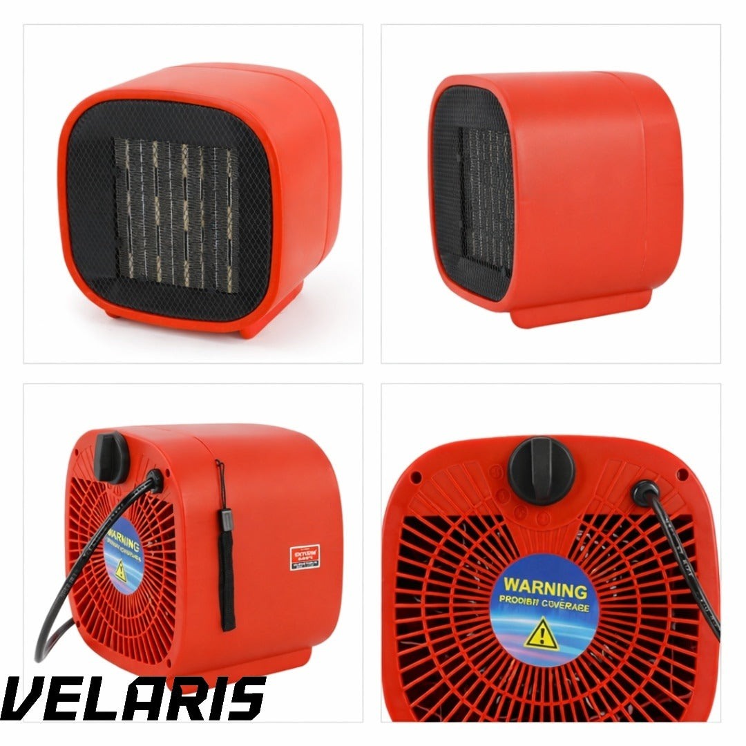 Aeroterma electrica 3kW cu termostat, incalzitor ceramic PTC cu ventilator, aer cald rapid, pentru casa, garaj, atelier, sera