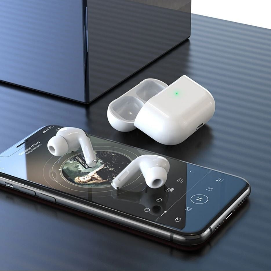 Casti wireless Air Pro 3, Android/iPhone, audio HD, touch control, caz incarcare, 24 ore, alb