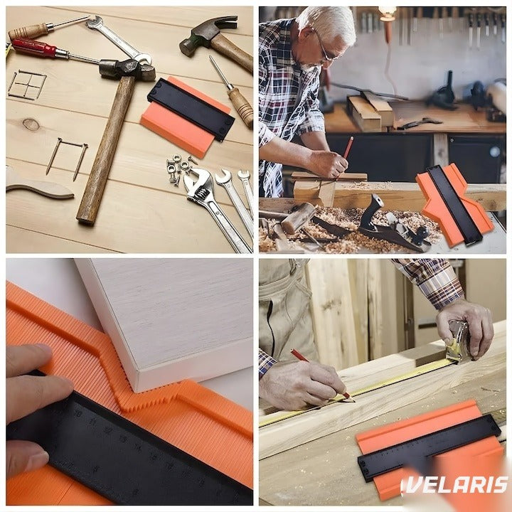 Instrument de măsurat unghiuri, 12 cm, plastic ABS, negru/portocaliu, pentru renovări și DIY