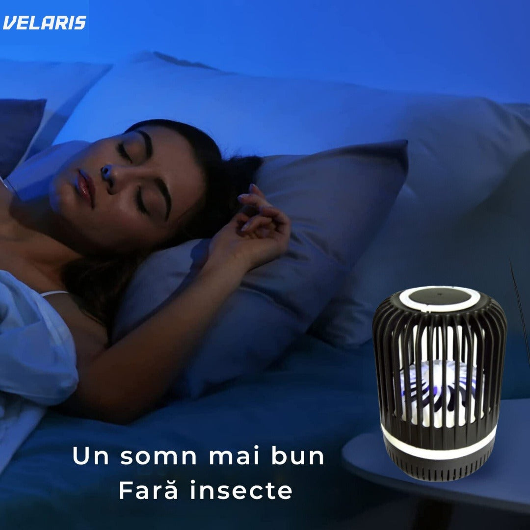 Lampă anti-insecte UV LED, 5W, raza de acțiune 20 m², alimentare USB, negru