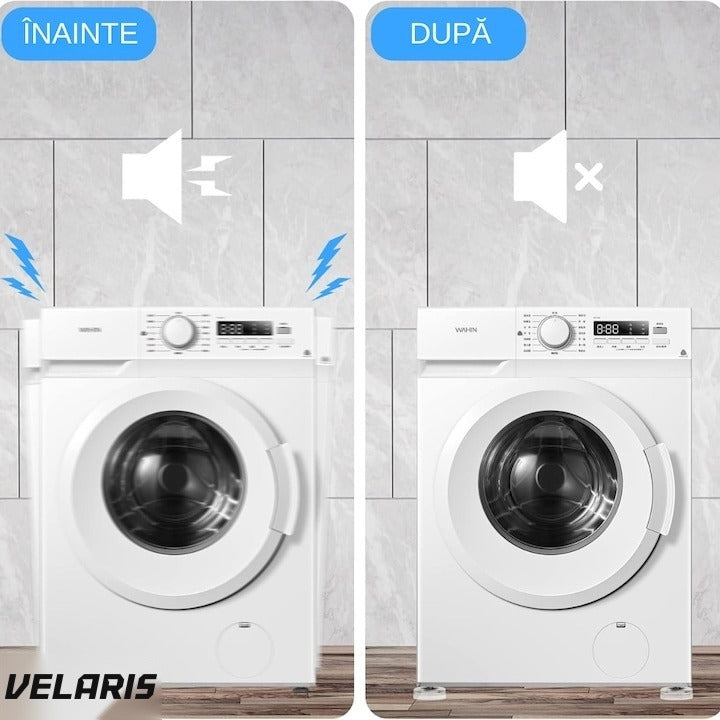 Suporturi anti-șoc și antiderapante pentru picioarele mașinii de spălat