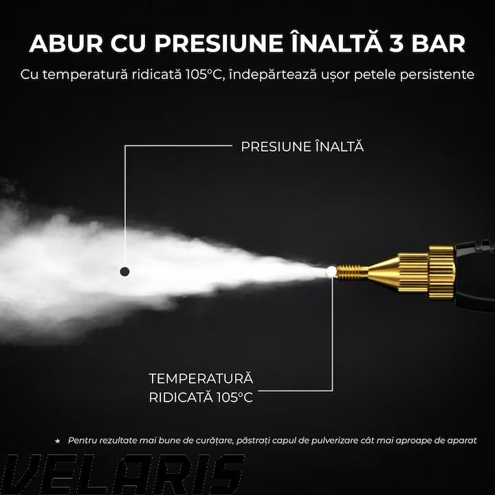 Aparat aburi curatenie profesionala cu rezervor mare duze multiple si jet puternic pentru baie bucatarie tapiterii, Alb