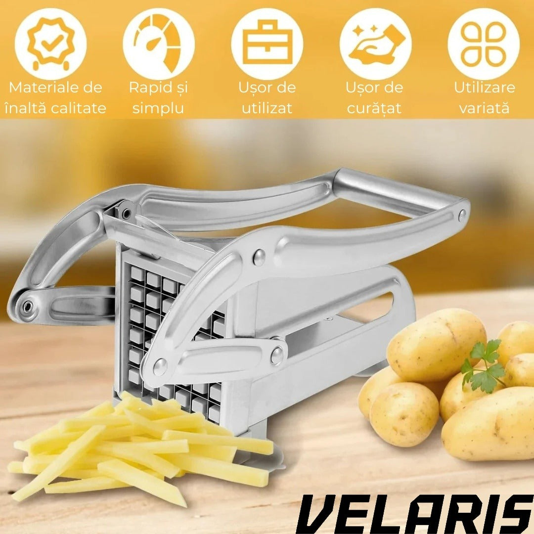 Aparat de Feliat Cartofi si Legume, din Inox, cu Forma Unica pentru Taiere Rapida si Preciza