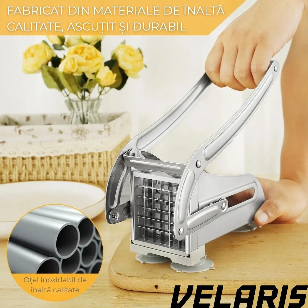 Aparat de Feliat Cartofi si Legume, din Inox, cu Forma Unica pentru Taiere Rapida si Preciza