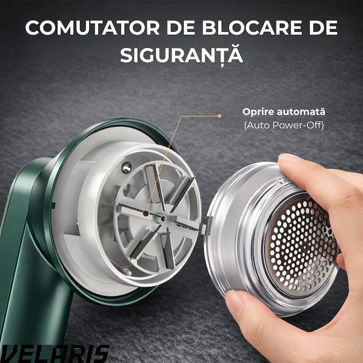 Aparat de indepartat scame, incarcare USB, utilizare 4 ore, curatare uscata, verde