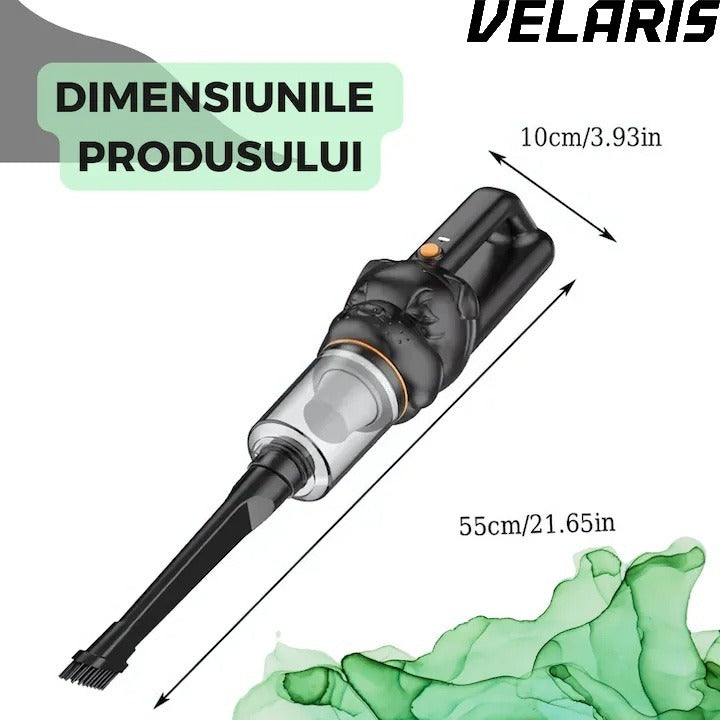 Aspirator Auto si de Birou Portabil cu Functie de Suflare si Aspiratie, Mini, Putere Mare, Reincarcabil USB