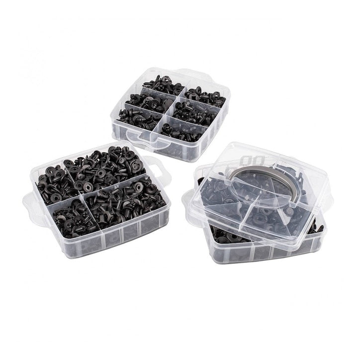 Set 620 clipsuri auto, 16 tipuri, plastic rezistent, cutie organizare