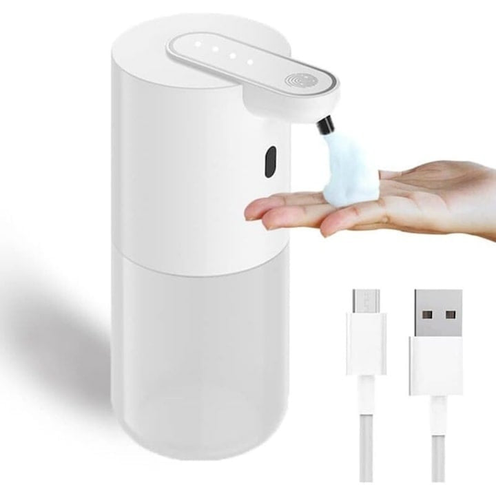 Dispenser spumă automată cu senzor IR, 4 niveluri, USB-C, 400 ml, IPX5