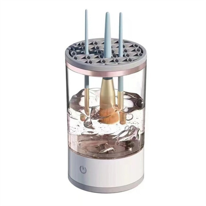 Dispozitiv automat de curățat pensule machiaj, ultrasonic, 7000 RPM, încărcare USB, ABS/PC, transparent