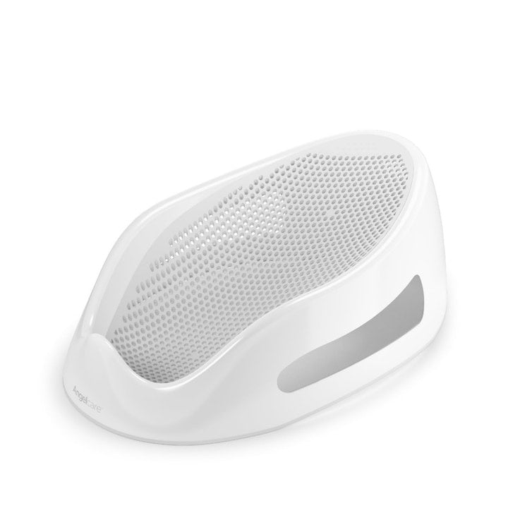 Suport baie bebeluș ergonomic antialunecant 0-6 luni, drenaj rapid, alb