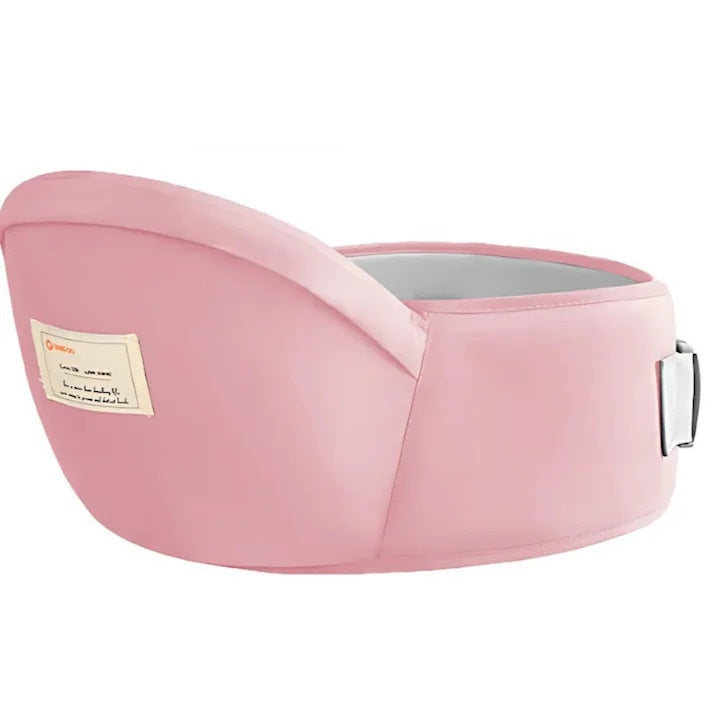 Marsupiu tip cangur cu centură, bumbac premium, padding ergonomic, 43 x 22 cm, roz