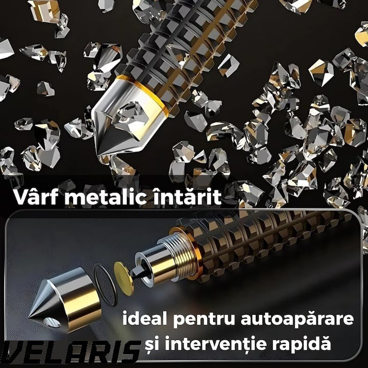Bata telescopica din otel inoxidabil cu maner antialunecare si mecanism extensibil design compact si rezistent