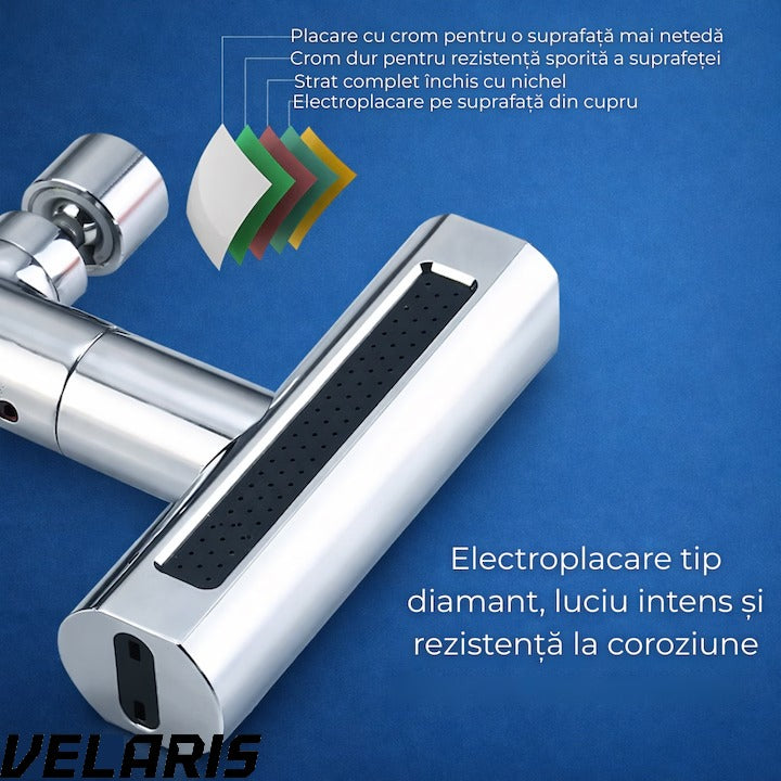 Baterie de bucatarie 4 in 1 cu cascada, pivotanta 360°, robinet extensibil multifunctional din otel inoxidabil 304, rezistent la coroziune si uzura