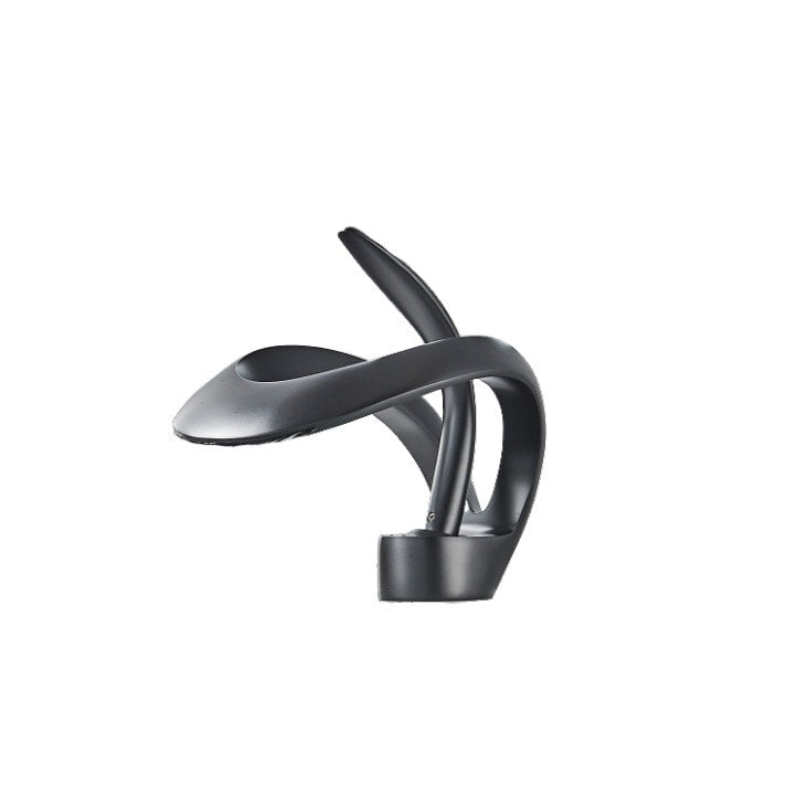 Baterie chiuveta crom cascada 15 cm design nordic negru