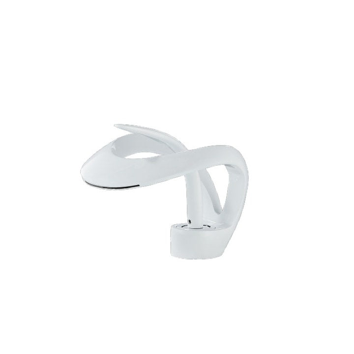 Baterie chiuveta crom cascada 15 cm design nordic alb