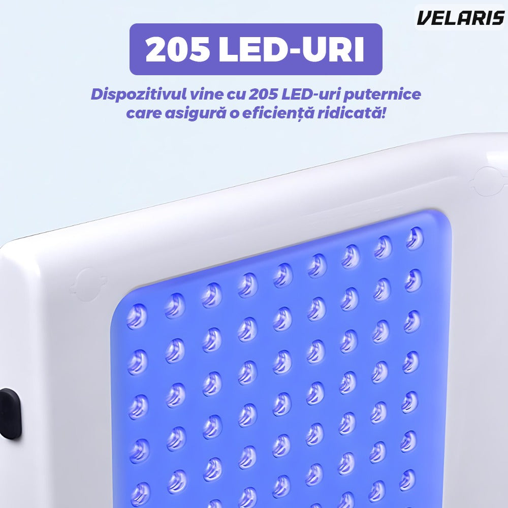 Aparatul de frumusețe 7 în 1, LED 7 culori, 205 LEDs, hidratare nano, alb