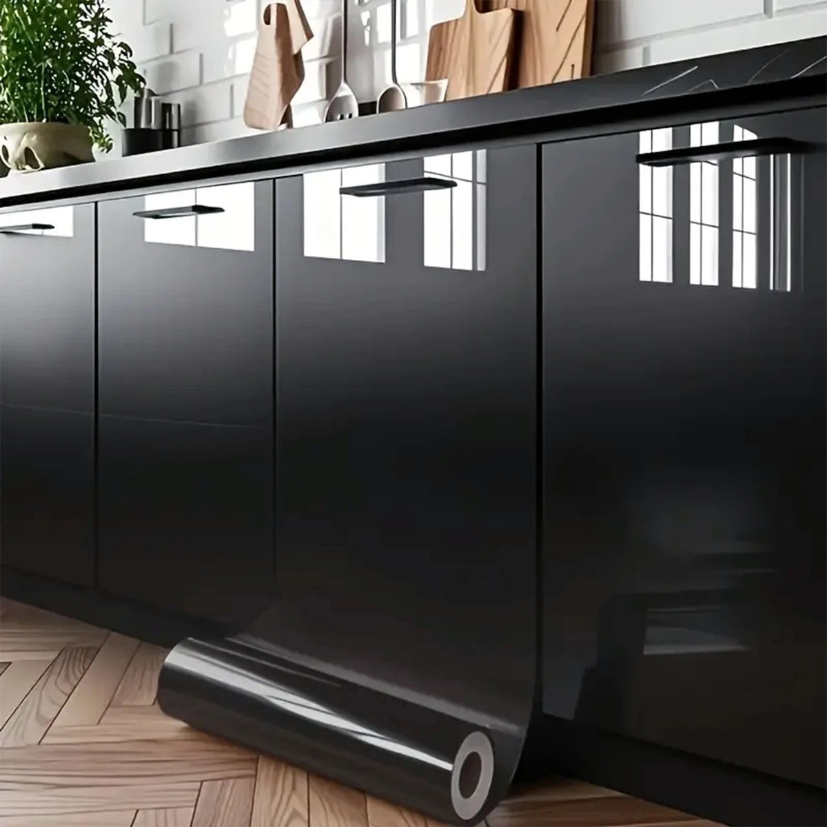Folie autoadezivă neagră rezistent la căldură 10 m x 60 cm, impermeabilă