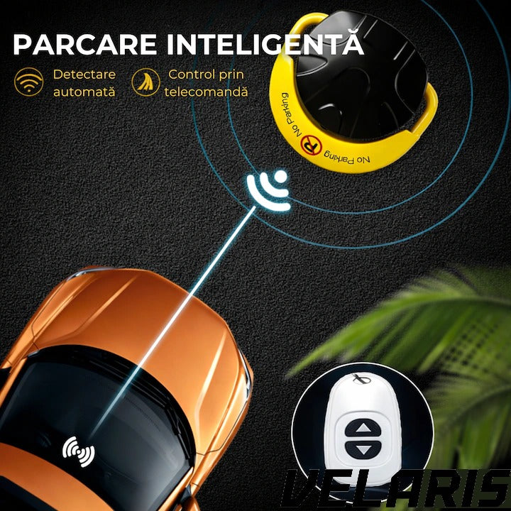 Blocator Parcare cu Telecomanda, Actionare Electrica, Functionare pe baterii, protectie Acces Auto, Design Rezistent