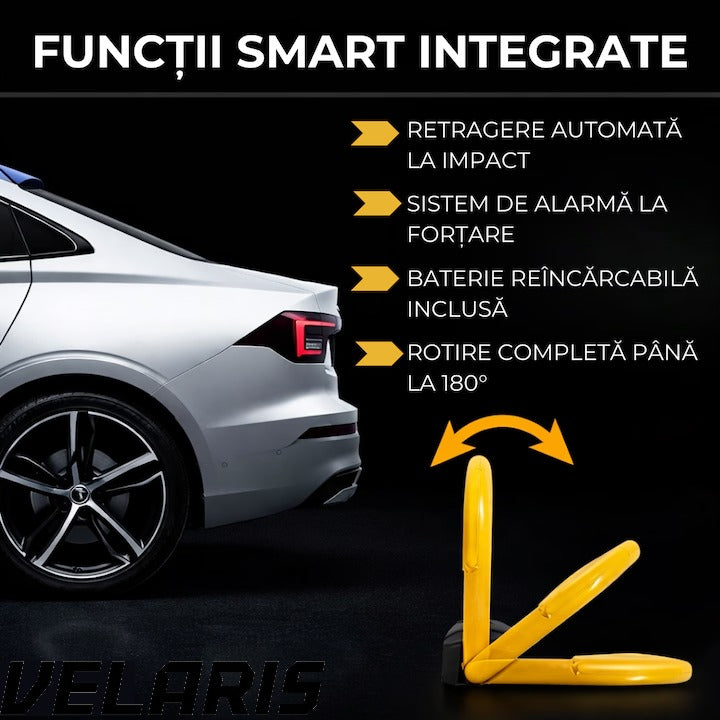 Blocator Parcare cu Telecomanda, Actionare Electrica, Functionare pe baterii, protectie Acces Auto, Design Rezistent