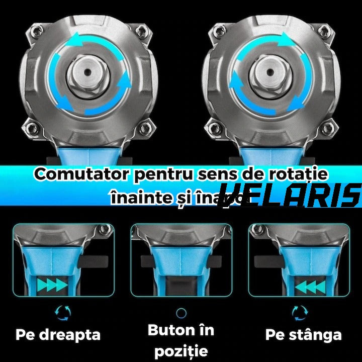 Bormasina de Impact 1000Nm 48VF Brushless cu 2 Baterii 4.0Ah, Cutie Transport, Incarcator Rapid, LED, Reglaj Viteza, Motor Fara Perii