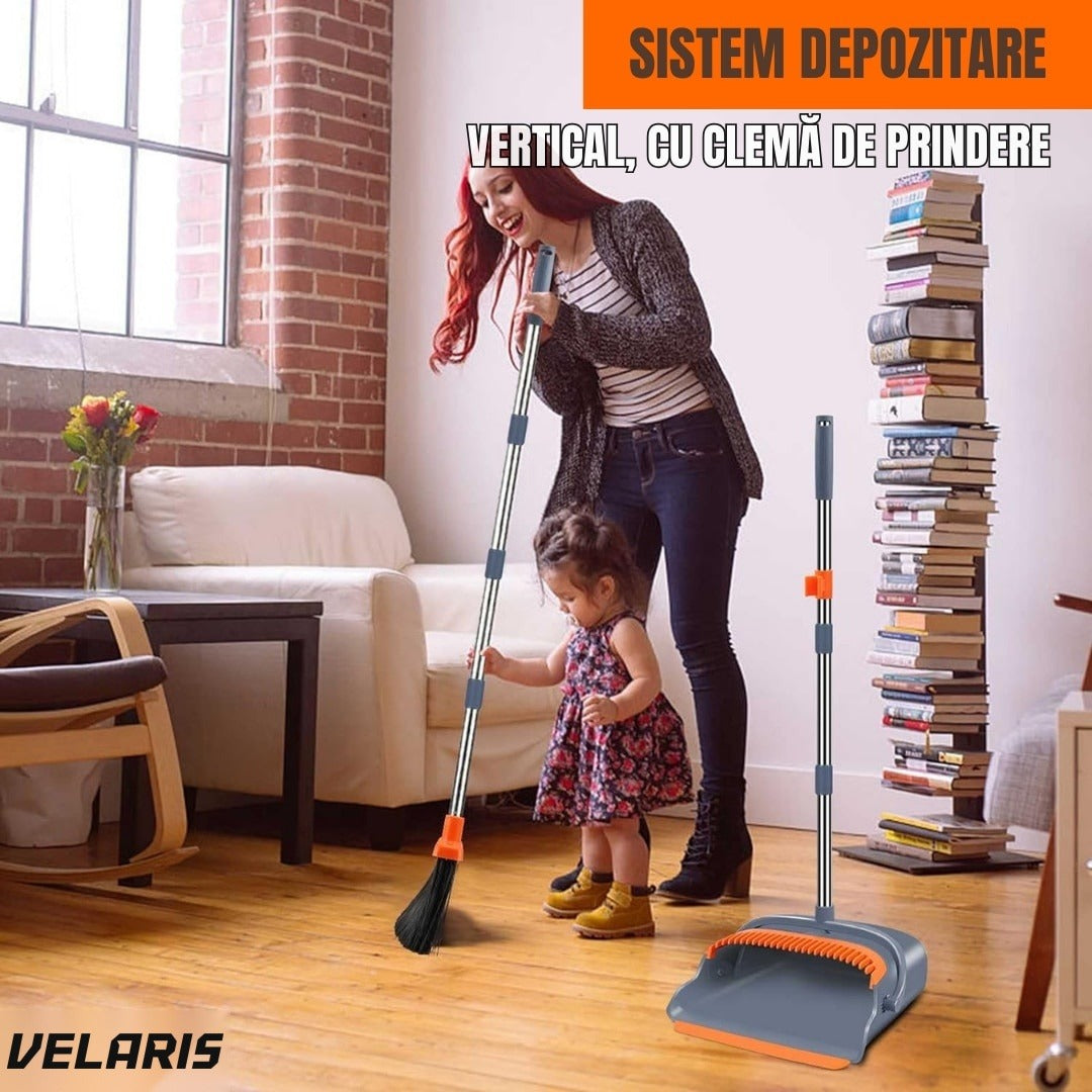 Set mătură și făraș pentru curățenie zilnică