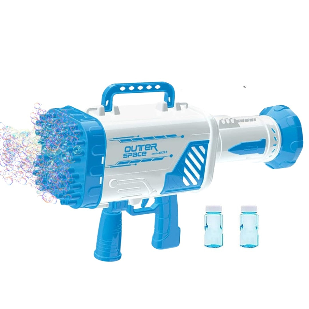 Pistol de baloane de săpun cu 64 de orificii, albastru