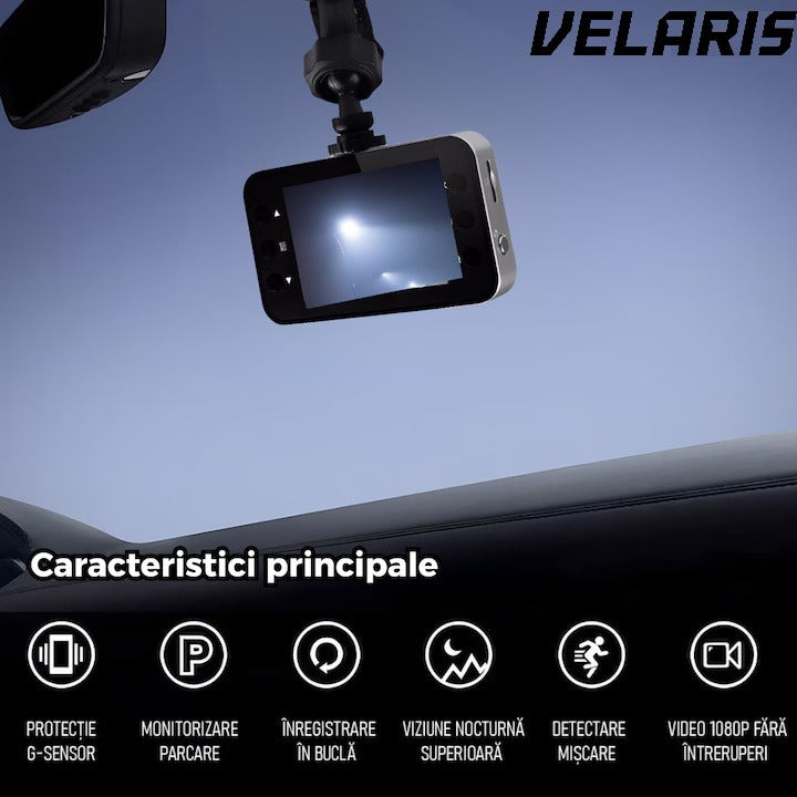 Camera Auto DVR Full HD 1080P cu Ecran 2.7" Night Vision, Unghi Larg 140°, Card 32GB Inclus