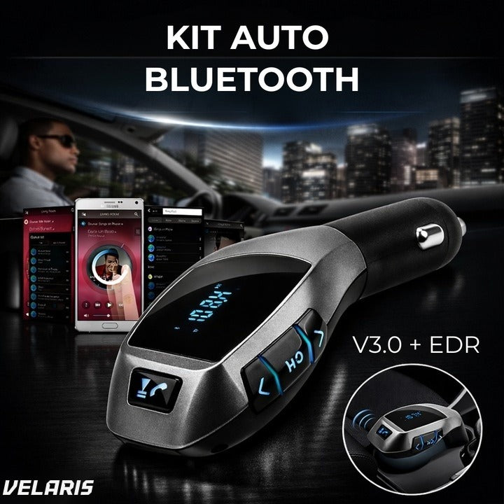 Kit auto cu modulator FM și Bluetooth, handsfree, compatibil dispozitive mobile