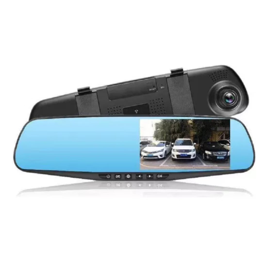 Oglindă auto DVR cu 2 camere, Full HD 1080p, ecran 4.3 inch, slot microSD