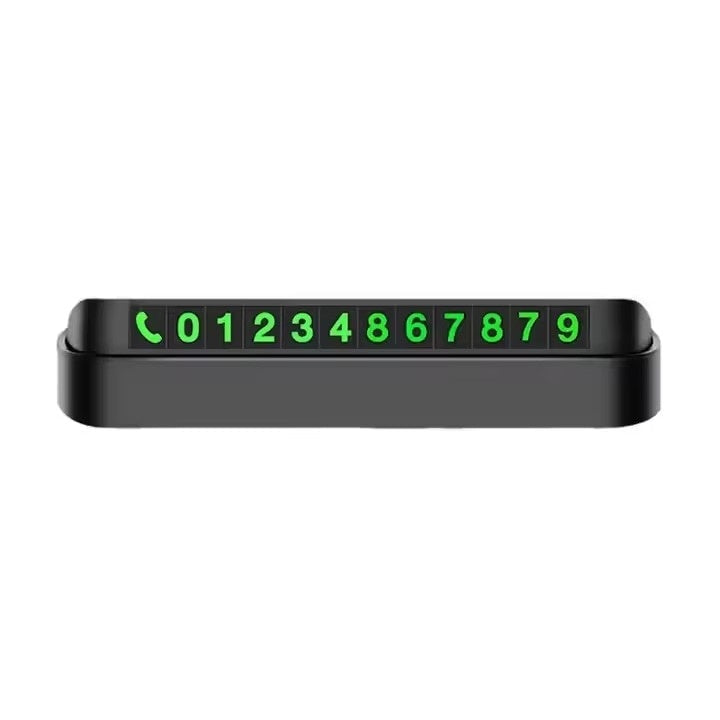 Suport numar telefon auto retractabil, negru, 13x3,5x2,6cm, cu plăci magnetice