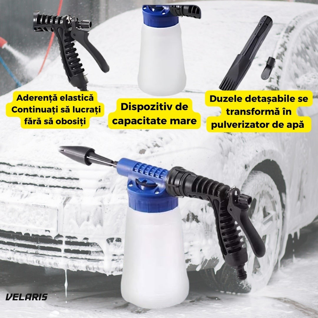 Pistol spălare auto cu rezervor soluție, presiune reglabilă, conector rapid