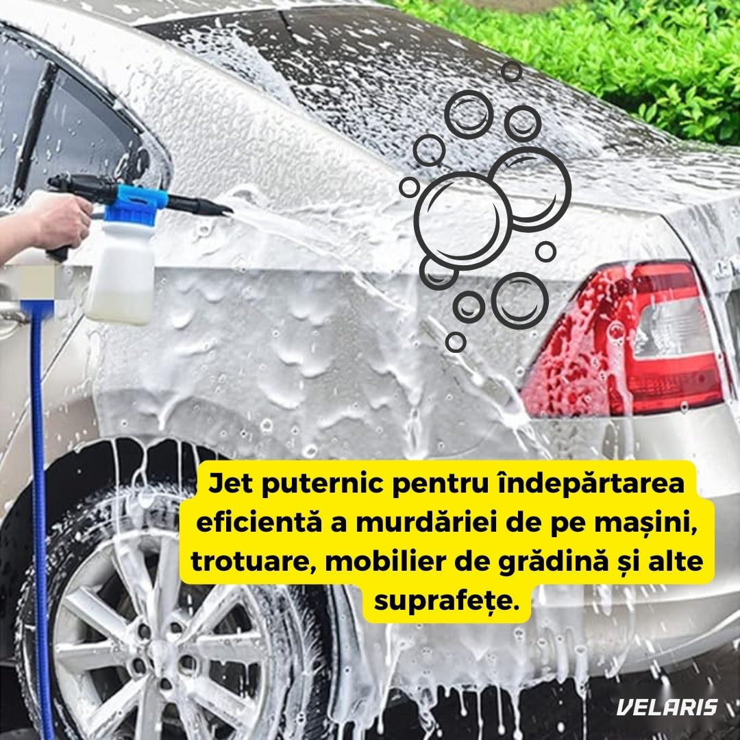 Pistol spălare auto cu rezervor soluție, presiune reglabilă, conector rapid